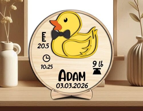 tablero-redondo-para-anuncio-de-bebe-pato-creativo-digital Tablero Redondo Para Anuncio De Bebe Pato Creativo Digital